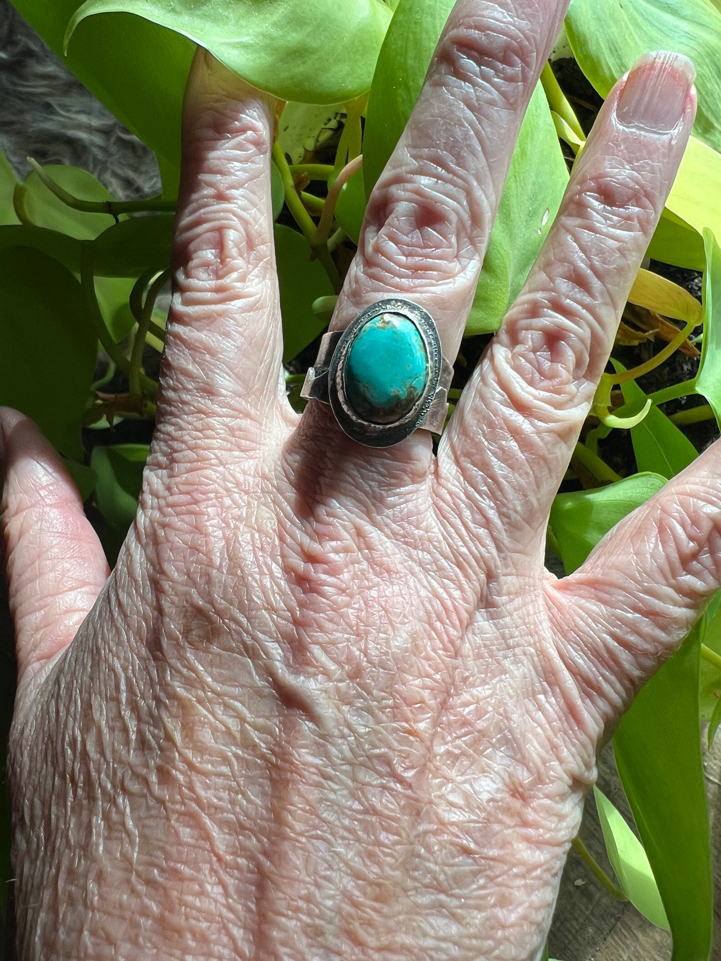 Mountain Landscape Turquoise Ring